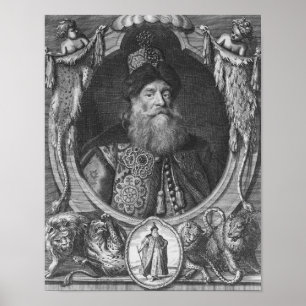 Peter John Potemkin, gegraveerd door R. Wit Poster