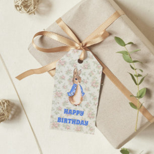  Peter Konijn Beatrix Potter Bloemen Kind Cadeaulabel