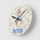  Peter Konijn Beatrix Potter Bloemen Kind Ronde Klok (Hoek)