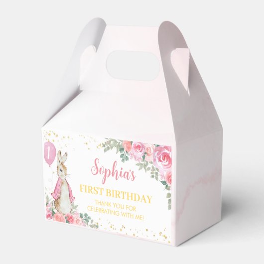 Peter Konijn Favor Box Verjaardagsfeestje Bedankdoosjes (Voorkant Zijde)