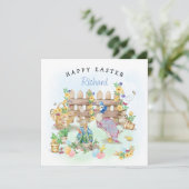 Peter Konijn Gelukkig Pasen Feestdagenkaart (Staand voorkant)