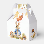 Peter konijn herfst thema baby shower sjabloon bedankdoosjes (Achterkant)