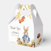 Peter konijn herfst thema baby shower sjabloon bedankdoosjes (Voorkant Zijde)