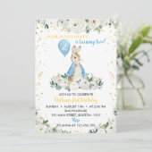 Peter Konijn Jongen Verjaardag Uitnodiging (Staand voorkant)