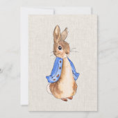 Peter le lapin lin beige Arrière - plan Invitation (Devant)