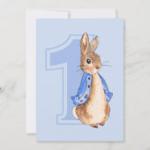 Peter le lapin première invitation d'anniversaire (Devant)