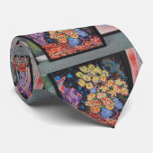 "peter max art style" lijst floral stropdas (Opgerold)