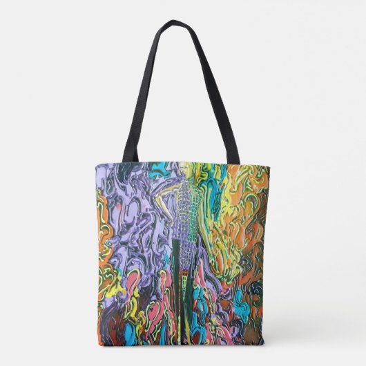 " peter max art style " mardi gras bag draagtas (Achterkant)
