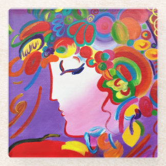 Peter Max inspireert Blushing Beauty Glass Onderze Glazen Onderzetter
