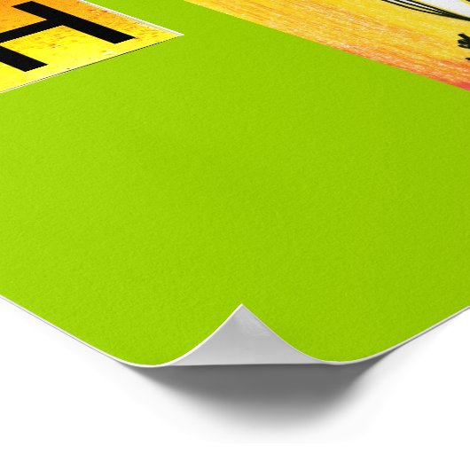 Peter Max kunststijl LOVE PEACE HOPE Poster (Hoek)