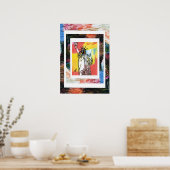 Peter Max oorspronkelijk getekend acrylschilderij Poster (Keuken)