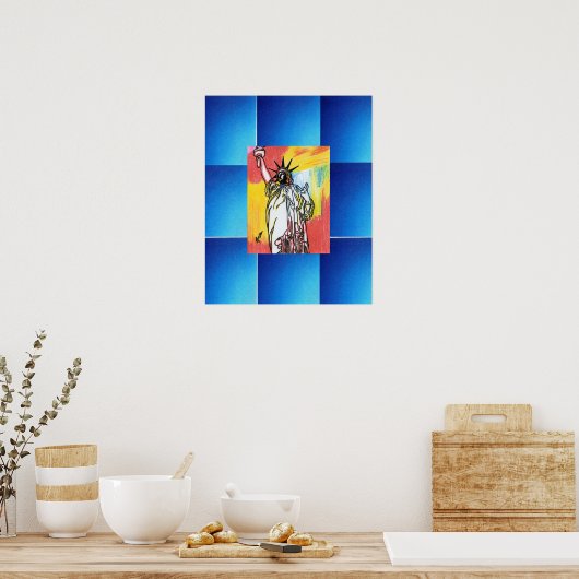 Peter Max oorspronkelijk getekend acrylschilderij Poster (Keuken)