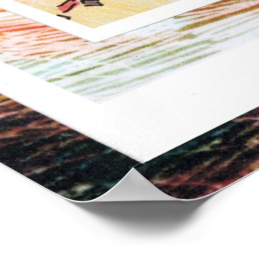 Peter Max oorspronkelijk getekend acrylschilderij Poster (Hoek)