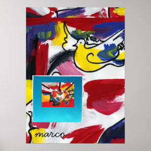  Peter Max Poster voor Vrede en Liefde