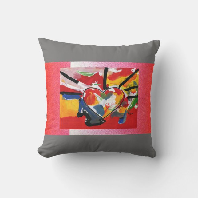 Peter Max stijlkunstwerk American MoJo Pillow Kussen (Voorkant)