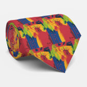 Peter Max Style STATUE VAN VRIJE stropdassen (Opgerold)