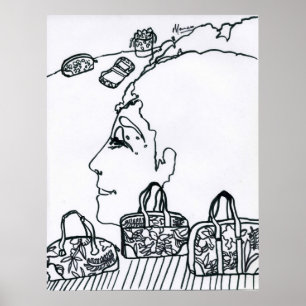 Peter Max tekentekening origineel Poster