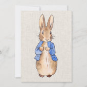 Peter met Beige Linen Achtergrond Kaart (Voorkant)