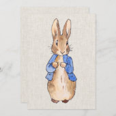 Peter met beige linnen achtergrond  kaart (Voorkant / Achterkant)