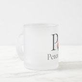 Peter monogram minimalistische mok (Voorkant links)