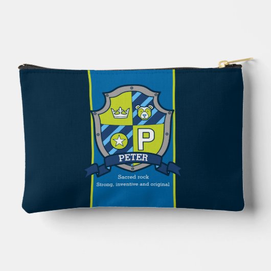 Peter name betekent beer groene blauw-messaggerkre etui (Achterkant)