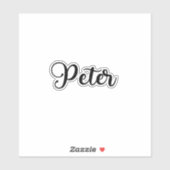 Peter Name - handgeschreven kalligrafie Sticker (Vel)