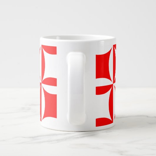 Peter overvallen om Paul Red Pattern te betalen Jumbo Mok (Achterkant)