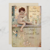 Peter Pan à la fenêtre avec des fées - Invitation (Devant / Derrière)