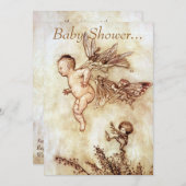 Peter Pan comme bébé de vol - invitation de baby (Devant / Derrière)