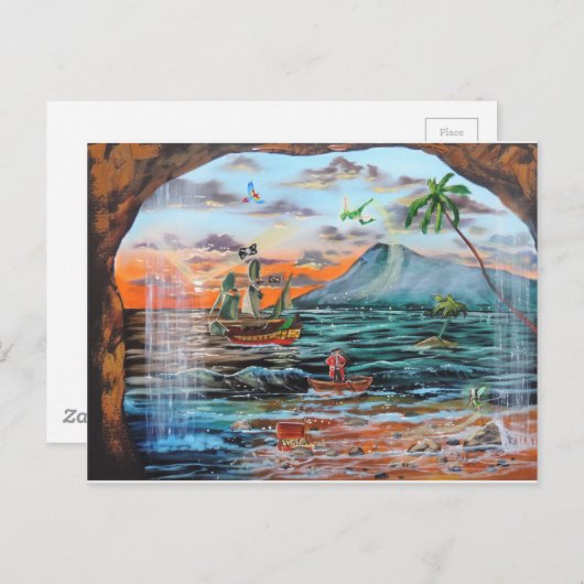 Peter Pan Hook's cove Tinker Bell schilderij Briefkaart (Voorkant / Achterkant)