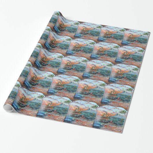Peter Pan Hook's cove Tinker Bell schilderij Cadeaupapier (Uitgerold)