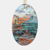 Peter Pan Hook's cove Tinker Bell schilderij Keramisch Ornament (Links)