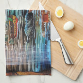 Peter Pan Hook's cove Tinker Bell schilderij Theedoek (Quarter Fold)