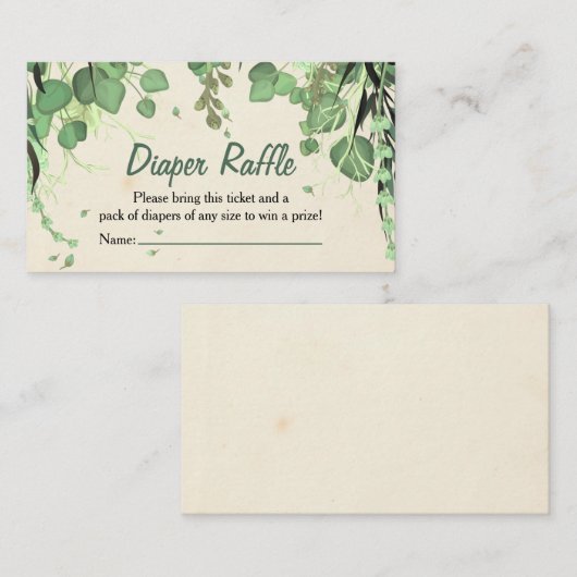 Peter Pan Neverland Luierloof Inzetstuk Visitekaartje (Voorkant / Achterkant)