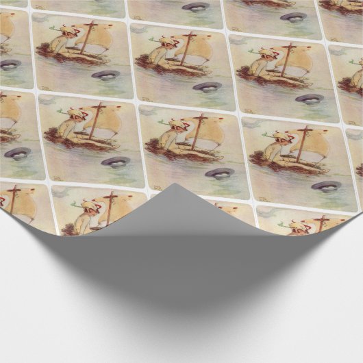 Peter Pan op Nest Raft Cadeaupapier (Hoek)