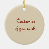 Peter Pan op Nest Raft Keramisch Ornament (Achterkant)