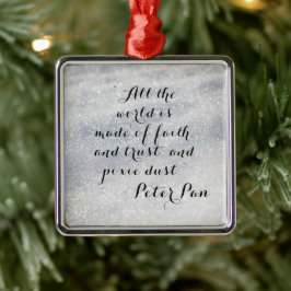 Peter Pan Quote | Versiering Metalen Ornament