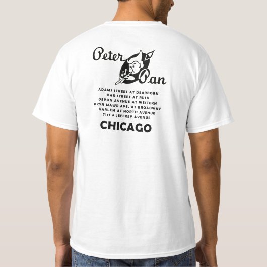 Peter Pan Snack Shop, Chicago T-shirt (Achterkant)