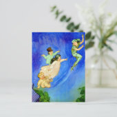 PETER PAN, WENDY, JOHN EN MICHAEL VLIEGEN WEG BRIEFKAART (Staand voorkant)