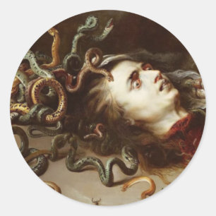Peter Paul Rubens - Hoofd van Medusa - Baroque P Ronde Sticker