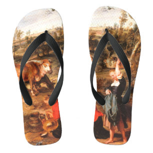 Peter Paul Rubens Melkmeisjes met vee in een lands Teenslippers