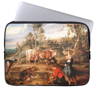 Peter Paul Rubens Milkmaids met vee in een land Laptop Sleeve