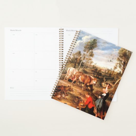 Peter Paul Rubens Milkmaids met vee in een land Planner (Display)