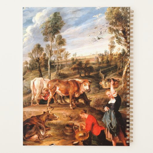 Peter Paul Rubens Milkmaids met vee in een land Planner (Achterkant)