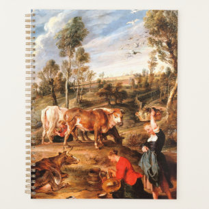 Peter Paul Rubens Milkmaips avec du bétail sur une