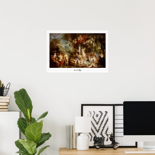 Peter Paul Rubens Poster d'art Zedign #3 (Bureau à domicile)