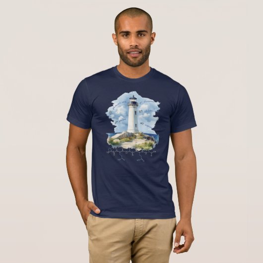 PETER peptide, Lighthouse 1 w / aangepaste tekst,  T-shirt (Voorkant volledig)