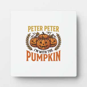 Peter Peter Pompoen Vintage Halloween T-shirt Ontw Fotoplaat