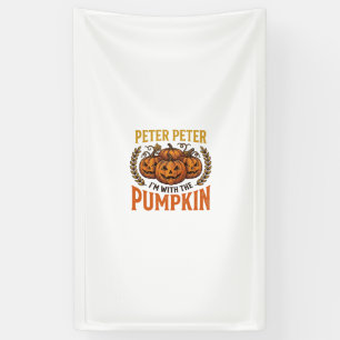 Peter Peter Pompoen Vintage Halloween T-shirt Ontw Spandoek