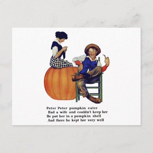 PETER PETER PUMPKIN EATER BRIEFKAART (Voorkant)